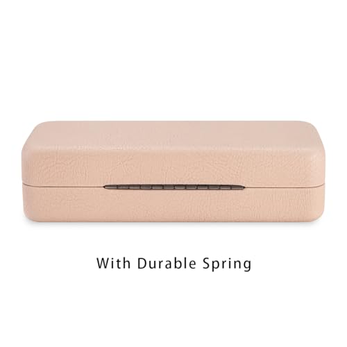 TRIUMPH VISION Sunglasses Case Hard Shell Glasses Case Eyewear Eyeglasses - color: Beige, size: Large for sunglasses