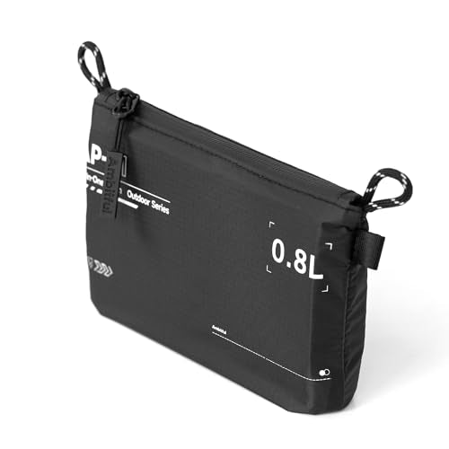 AMBITFUL AP-01 Water-Resistant Organizer Pouch, 7''x4.7'',0.8L, Black - size: S（0.8L）