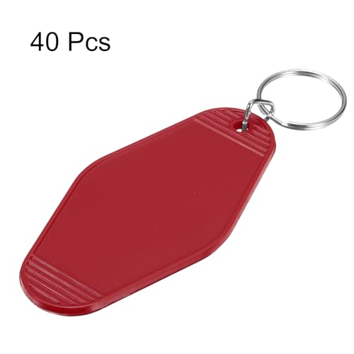 uxcell Hotel Keychains Blank Plastic - color: Dark Red