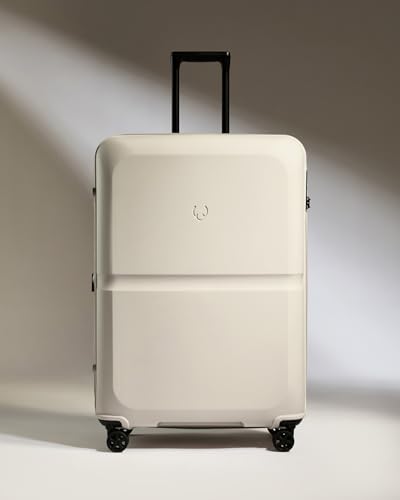 ANTLER - Single Stripe Hardside Luggage 32 Inch Large Suitcase - Durable, Lightweight & Expandable, 4 Spinner Wheels - Adjustable Handle, TSA Lock - Taupe - color: Taupe, size: Large