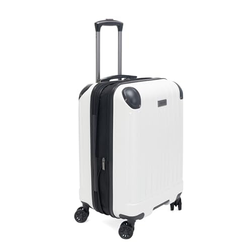 Kenneth Cole Reaction Flying Axis 20" Hardside Expandable 8-Wheel Spinner Carry-On Suitcase, Coconut White - color: Coconut White, size: 20-Inch Carry On