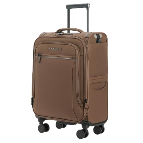 Verage Toledo Carry On Luggage with Spinner Wheels (20-Inch, Cocoa Brown) | Softside Expandable Suitcase, TSA Lock, Business Suitcase - color: Cocoa Brown, size: Carry-On 20-Inch