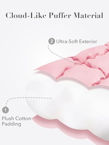 Quilted Travel Duffle Bag Puffer Weekender Bag Overnight Bag Duffel Gym Bag - color: Light Pink