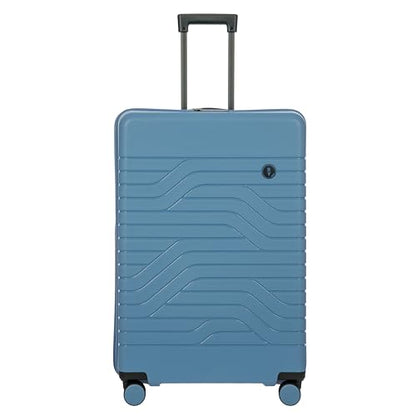 Bric's B|Y Ulisse Checked Luggage with Spinner Wheels – Expandable Lightweighted Hard Shell Suitcase, TSA Combination Lock - Removeable Wash Bag Included - 30 Inch, Grey Blue - color: Grey Blue, size: Checked-large
