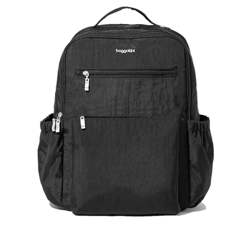 Baggallini Women's Tribeca Expandable Laptop Backpack, Black - color: Black