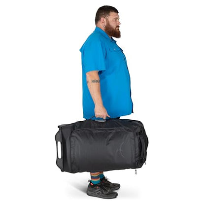 Osprey Transporter 90L Wheeled Travel Duffel Bag, Blue OS - color: Blue Flame/Nocturnal Blue, style: 90l