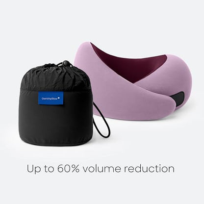 Ostrichpillow GO Travel Pillow, 360° Memory Foam Support, Soft & Washable - color: Dusk