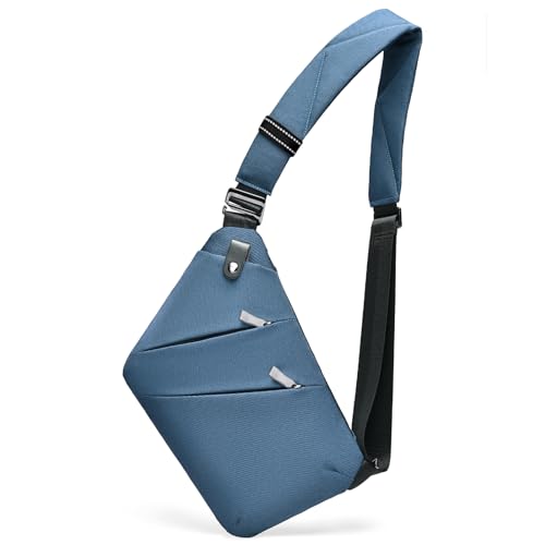 Travel Anti Pickpocket Purses, Slim Carry Crossbody Bag for Women & Man Travel Safe, Waterproof - color: Blue