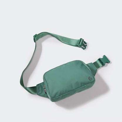 Pander Belt Bag Large 2L, Nylon Fanny Pack Purse for Women and Men with Adjustable Strap - color: Eucalyptus Green