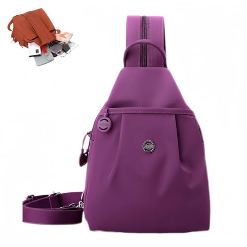 Waterproof 2-Way Commuter Bag, Convertible Tote Backpack, Anti-Theft Work Bag for Women, 30x21x14cm (Purple) - color: Purple