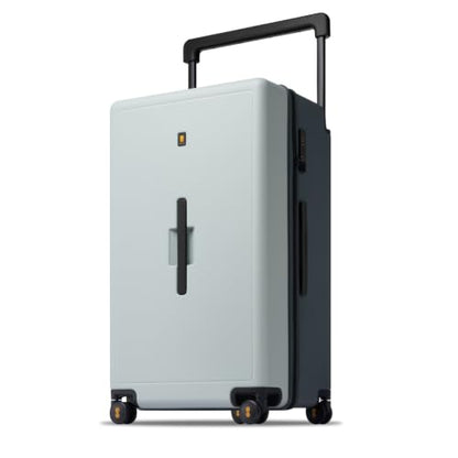 LEVEL8 Wide Handle Luggage, 28” Hardshell Large Checked Suitcase, Celadon - color: Celadon, size: 28Inch