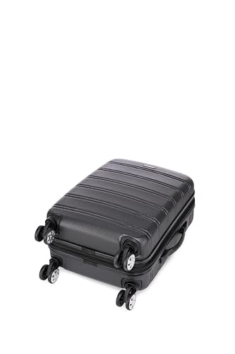 Rockland Melbourne Hardside 2 Piece Expandable Spinner Wheel Luggage Set, Carry-On 20" and Tote 14", Black - color: Black, size: 2 Piece (20"/14" Tote)