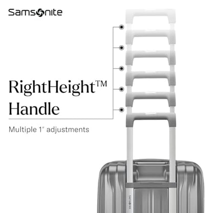 Samsonite UpLIFT X-Large Checked Hardside Luggage with Spinner Wheels - Airline-Approved, TSA Lock, Adjustable Handle System - Polycarbonate Hard Suitcase for Ultra Lightweight Travel - Silver Shimmer - color: Silver Shimmer, size: X-Large Checked