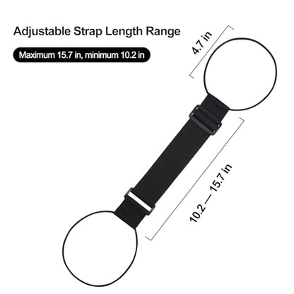 2 PCS Luggage Straps for Suitcase, Luggage Connector Straps,Multi-Functional Adjustable Durable Elastic Straps (Black) - color: Black