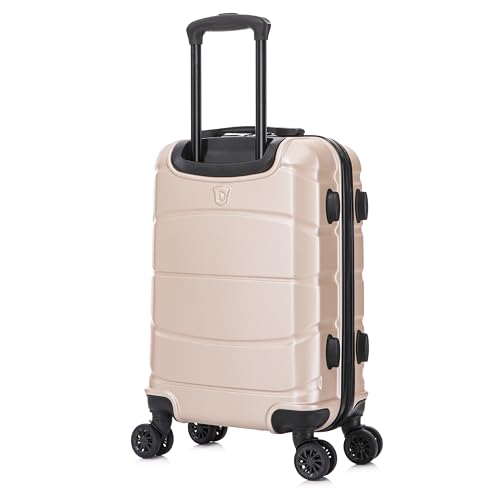DUKAP SENSE 20-Inch Carry-On Hardside Spinner Luggage Durable Champagne - color: Champagne, size: 20 Inch, style: Sense Single