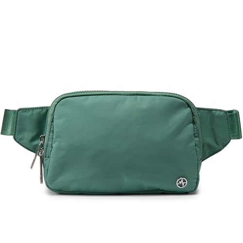 Pander Belt Bag Large 2L, Nylon Fanny Pack Purse for Women and Men with Adjustable Strap - color: Eucalyptus Green