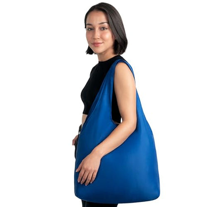 Nanobag XL 25L Tote Foldable Packable Reusable Grocery Shopping Bag - color: Navy