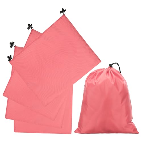 uxcell 210D Polyester Drawstring Bag w/Toggle,10x12 Inch Bag,Pink - color: Pink, size: 10x12inch
