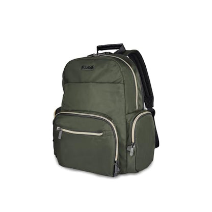 Kenneth Cole REACTION Madison Square Lightweight Hardside Chevron Expandable Spinner Luggage, Olive, 2-Piece (20" Carry On + Sophie Backpack) - color: Olive, size: 2-Piece (20" Carry On + Sophie Backpack)
