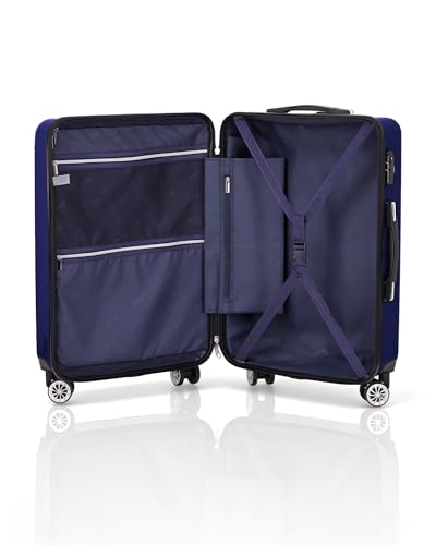 Coolife Luggage, Lightweight and Durable Hardshell, 24 in, navy new - color: navy new, size: M(24in)