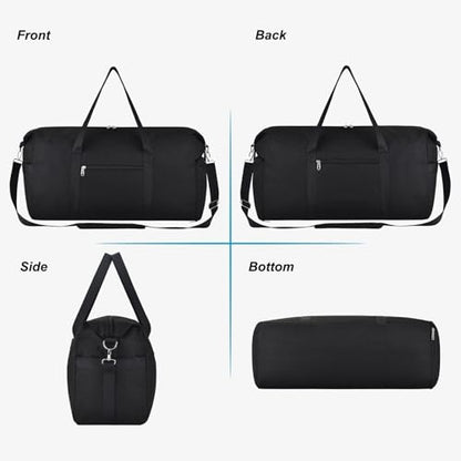Carry On Luggage 22x14x9 Airline Approved, 40L Gym Duffle Bag for Travel - color: Black, size: 40L