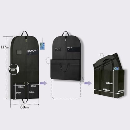 54" Garment Bags 2 Pack, Hanging Dress Covers for Closet Storage and Travel - size: Var-GYD-54-2P