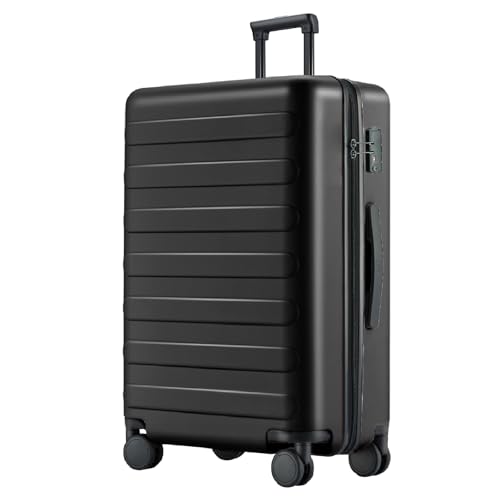NINETYGO Large Checked Luggage 28 Inch, Checking In Luggage with Smooth Spinner Wheels, Lightweight, Hard Shell PC Suitcase, Lightweight Travel Luggage, TSA Approved (Black, Rhine Basic) - color: 02-Black (Basic), size: Checked 28-Inch