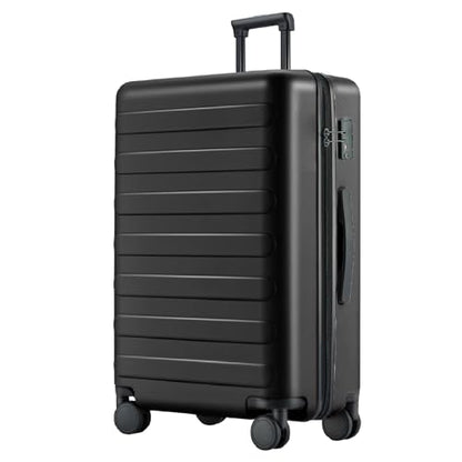 NINETYGO Large Checked Luggage 28 Inch, Checking In Luggage with Smooth Spinner Wheels, Lightweight, Hard Shell PC Suitcase, Lightweight Travel Luggage, TSA Approved (Black, Rhine Basic) - color: 02-Black (Basic), size: Checked 28-Inch