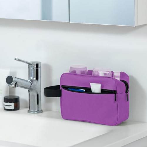 Elviros Hanging Toiletry Bag, Lightweight Dopp Kit, Small, Grape Purple - color: Grape Purple, size: Small