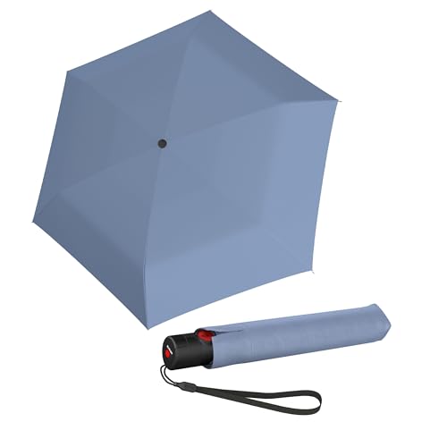 Knirps U.200 Ultra Light Duomatic Automatic Open Rain Umbrella - Compact Windproof Travel Umbrella for Adults - 97cm Diameter Retractable With Carrying Case - color: Malibu