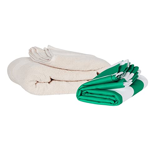 Dock & Bay Quick Dry Beach Towel - Cabana - Cancun Green - Large - color: Cabana - Cancun Green, size: Large (160x90cm, 63x35")