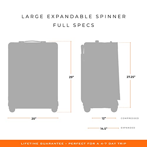 Briggs & Riley Baseline Large Expandable Softside Spinner Luggage, Navy - color: Navy, size: 29" Checked