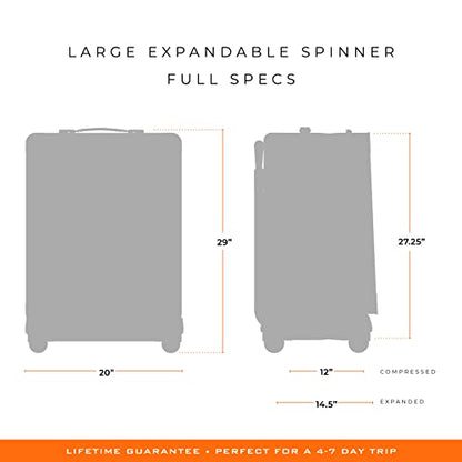 Briggs & Riley Baseline Large Expandable Softside Spinner Luggage, Navy - color: Navy, size: 29" Checked