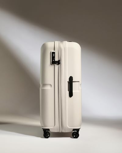 ANTLER - Single Stripe Hardside Luggage 32 Inch Large Suitcase - Durable, Lightweight & Expandable, 4 Spinner Wheels - Adjustable Handle, TSA Lock - Taupe - color: Taupe, size: Large