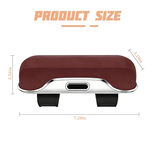 Zipelo 7.09 x 2.56 Inch Car Sun Visor Sunglasses Case, Coffee - color: Coffee