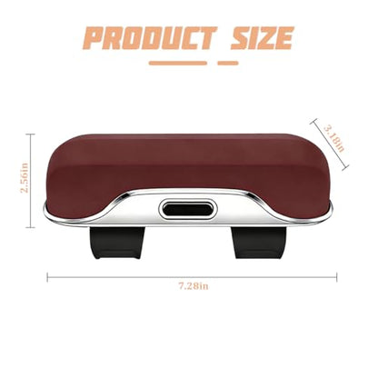 Zipelo 7.09 x 2.56 Inch Car Sun Visor Sunglasses Case, Coffee - color: Coffee