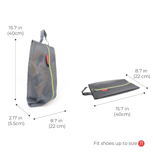 pack all Shoe Bag for Travel, Water-Resistant Shoe Pouch for Sports - color: Grey, style: 1 Pack
