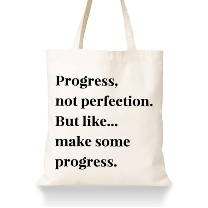 Positive Canvas Tote Bag, Reusable Inspirational Shoulder Bag, Whimsical Carryall for Shopping Commute Beach - color: Inspirational 11