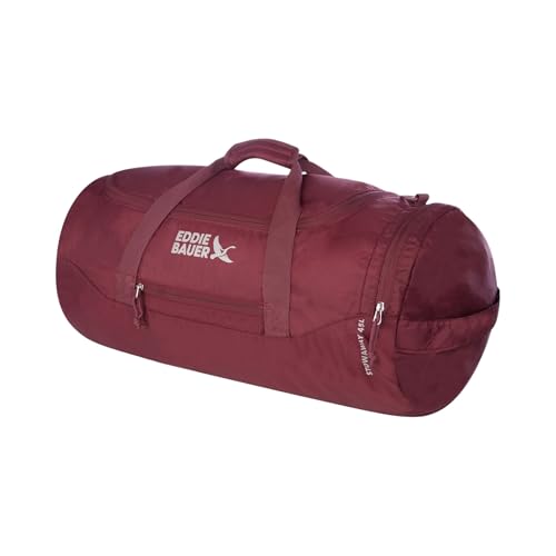 Eddie Bauer Stowaway Packable Duffel Bag, 45L, Black Cherry - color: Black Cherry