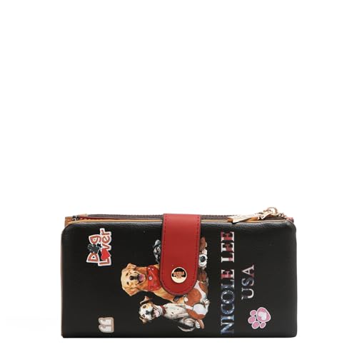 Nicole Lee Amanda 2 Piece Bifold Wallet, Vegan Leather, RFID Blocking Technology, Multiple Card Slots, (BEST SMILE) - color: BEST SMILE