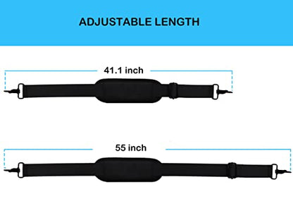Shoulder Strap, Durable 55" Universal Replacement Laptop Shoulder Strap - color: Black