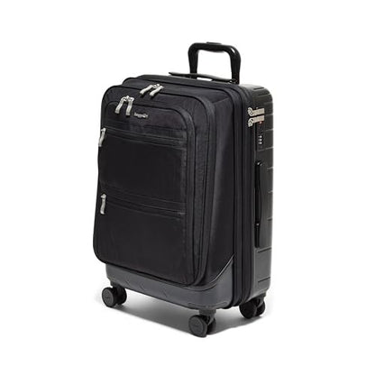 Baggallini Set Wave 22” 4 Wheel Hybrid Carry-On Luggage - Lightweight Carry On Suitcase with Wheels - color: Black