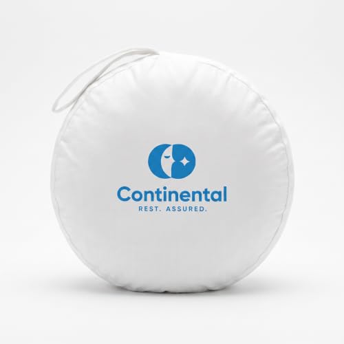 Continental Bedding U-Shaped Travel Neck Pillow, 13 x 11 Inch, Soft Plush Polyester Fiber Fill, Removable 80% Viscose Derived from Bamboo 20% Polyester Cover, Travel Case