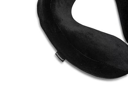 Brookstone Neck Travel Pillow Lightweight Contoured Memory Foam Support - color: Black