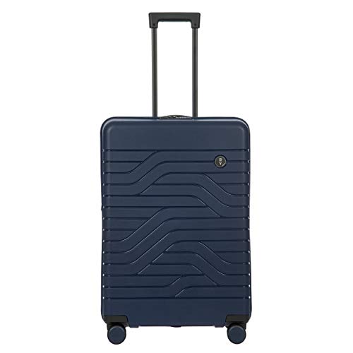 Bric's B|Y Ulisse Checked Luggage with Spinner Wheels – Expandable Lightweighted Hard Shell Suitcase, TSA Combination Lock - Removeable Wash Bag Included - 28 Inch, Ocean Blue - color: Ocean Blue, size: Checked-medium