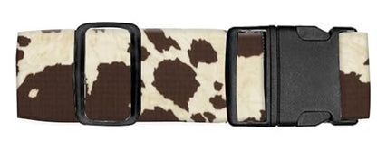 Luggage Straps for Suitcases Travel Belt Accessories, Cute Suitcase Strap, Adjustable Luggage Belt Strap, Heavy Duty with Quick-Release Buckle Luggage Strap Retro Cow Print - color: Retro Cow Print