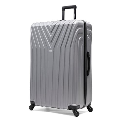 InUSA VASTY Luggage with Spinner Wheels | Durable Lightweight Hardside Suitcase, Travel Bag with Handle and Trolley, 32-Inch Extra-Large Checked Luggage | Grey - color: Grey, size: 32 Inch