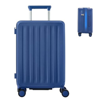 MILADA 20 Inch Expandable Carry On Luggage, Small Hard Shell Suitcase - color: Interstellar Blue, size: Carry On 20 Inch