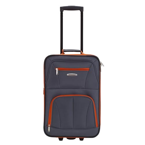 Rockland Fashion Softside 2 Piece Luggage Set, Expandable, (14" Tote/19" Upright), Charcoal - color: Charcoal, size: 2 Piece (19"/14" Tote)