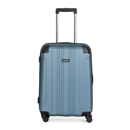 Kenneth Cole REACTION Out of Bounds Lightweight Hardshell 4-Wheel Spinner Luggage, Granite Blue, 24-Inch Checked - color: Granite Blue, size: 24-Inch Checked